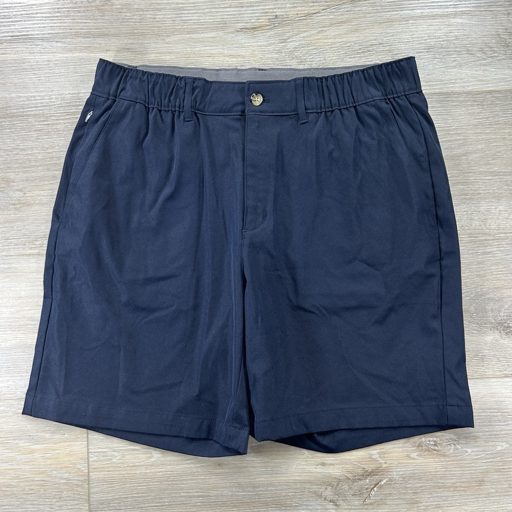 Wowie Large Daily Shorts 7" Inseam Navy Blue Elastic Waist